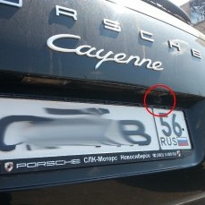 Установка камеры заднего вида на Porsche Cayenne